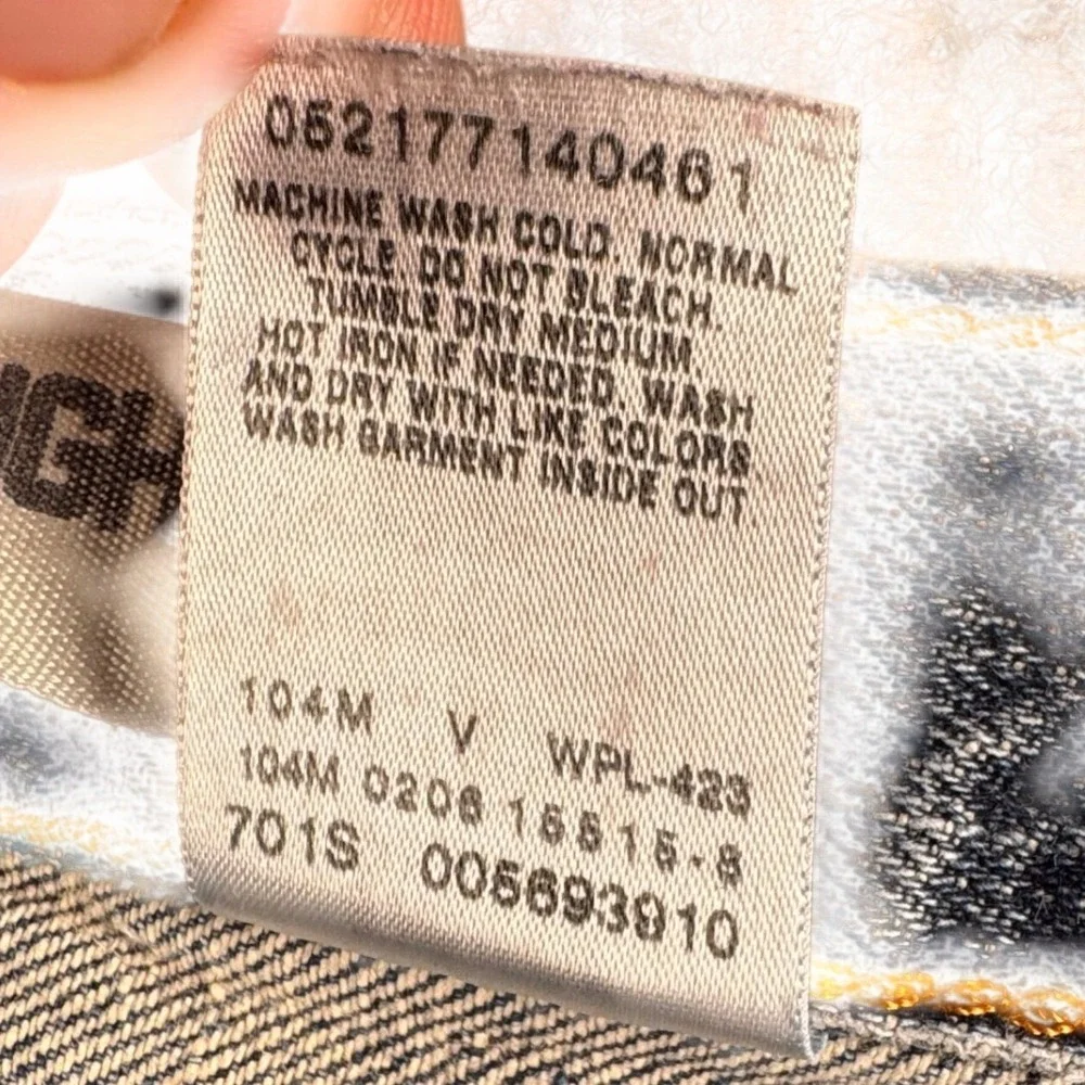 Y2K Levi's 569 Loose Straight Fit Mens 37x33 Jean Light Wash Distressed Baggy‎